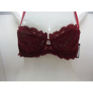 Montelle 9201 Eclipse Keyhole Balconnet Bra Merlot Size 38C New!!!